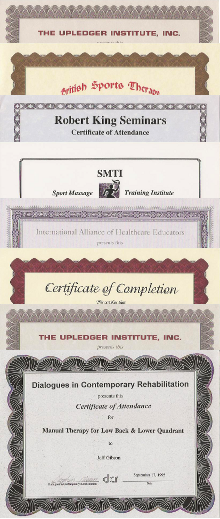 Certificate collage